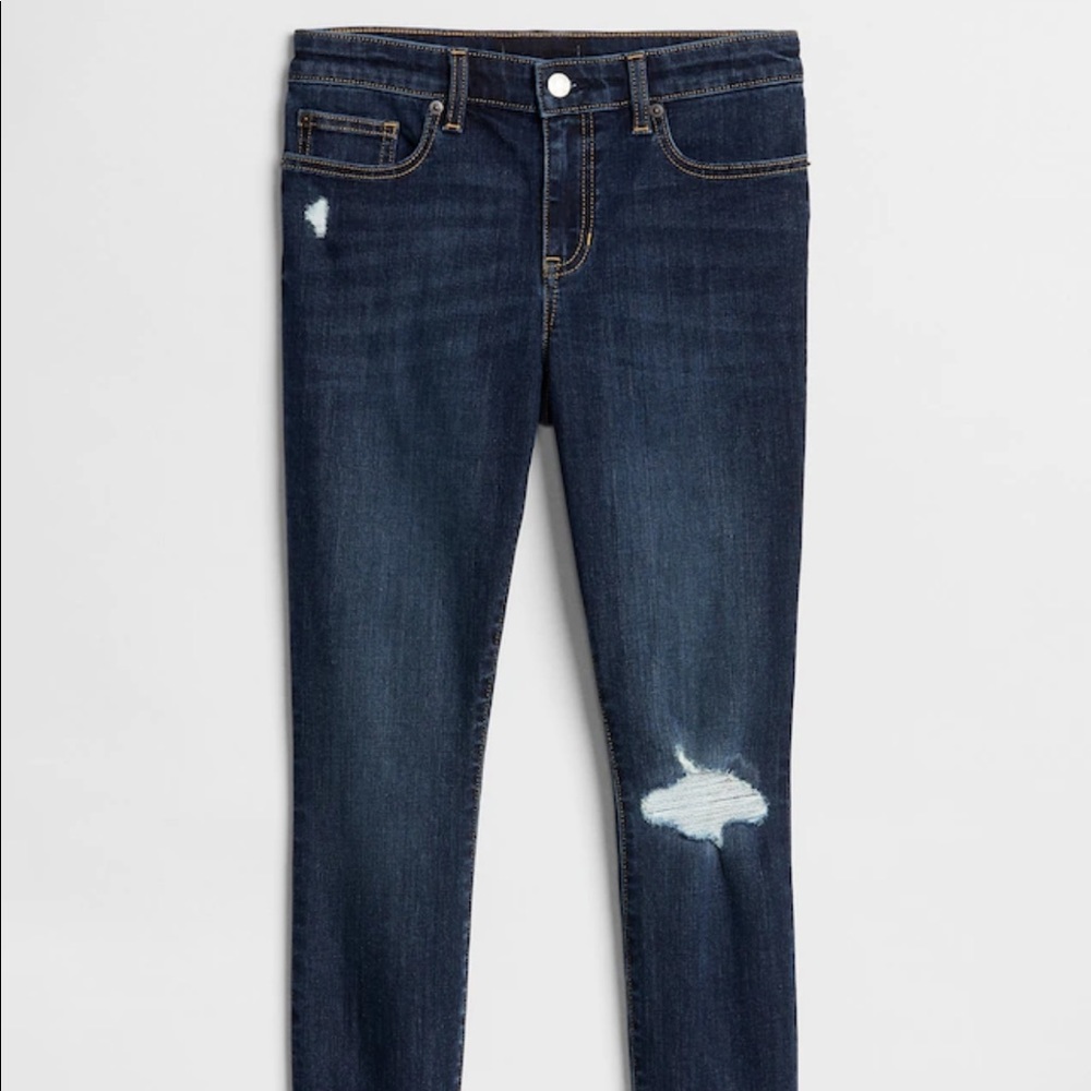Gap Denim Mid Rise Destructed Legging Jeans